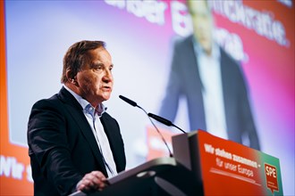 Stefan Loefven, President of the Party of European Socialists, recorded at the Social Democratic