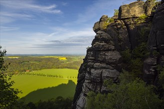 The Lilienstein is the most striking and best-known rock in the Elbe Sandstone Mountains, Ebenheit,