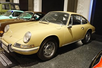 A beige Porsche 912 in a classic car collection, AUTOMUSEUM PROTOTYP, Hamburg, Hanseatic City of