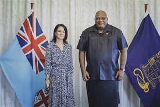 (L-R) Annalena Baerbock (Alliance 90/The Greens), Federal Foreign Minister, meets Wiliame
