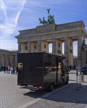 UPS delivery service at the Brandenburg Gate, Berlin, Germany, Europe