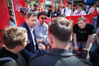 Lars Klingbeil, SPD party chairman, during his visit to the DGB rally in Chemnitz, 1 May 2024