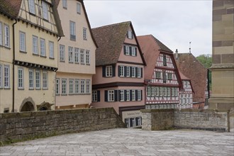 Half-timbered houses on the Klosterbuckel, St Michael's Church, St Michael, church, old town,