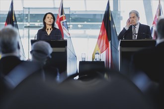 (L-R) Annalena Baerbock (Alliance 90/The Greens), Federal Foreign Minister, and Winston Peters,