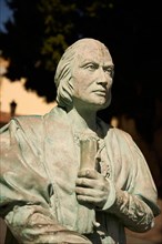Statue of Christof Columbus, at the Plaza de la Constitucion, San Sebastian de La Gomera, Gomera,