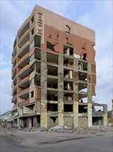 Ruined building after the 2023 earthquake, Gaziantep, Turkey, Asia