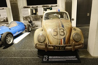 Famous Volkswagen Beetle with the number 53 from a racing film, AUTOMUSEUM PROTOTYP, Hamburg,