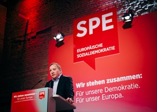 Stefan Loefven, President of the Party of European Socialists, recorded at the Social Democratic