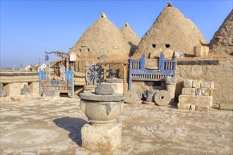 Traditional mud brick houses in the form of beehives, Harran, Turkey, Asia