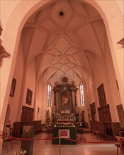 Parish church, Riegersburg, interior view, altar
