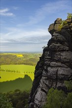 The Lilienstein is the most striking and best-known rock in the Elbe Sandstone Mountains, Ebenheit,