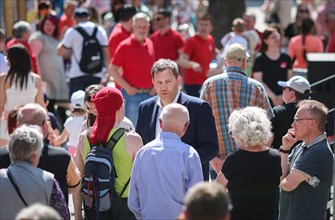 Lars Klingbeil, SPD party chairman, during his visit to the DGB rally in Goerlitz, 1 May 2024