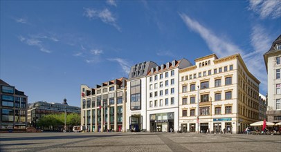 Market Gallery and Town Houses, Market, Market Square, Leipzig, Saxony, Germany, Europe