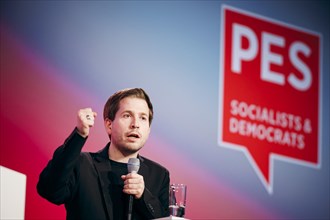 Kevin Kuehnert, Secretary General of the SPD, recorded at the Social Democratic Congress of the SPD