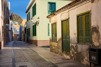 Street in the historic centre of San Sebastian de La Gomera, La Gomera, Canary Islands, Spain,