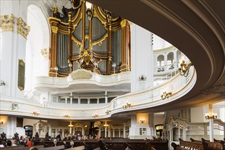 Organ, interior view, St Michael's Church, also Hamburger Michel, Hamburg, Germany, Europe