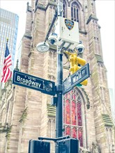 Corner of Broadway and Wall St., Lower Manhattan, New York City