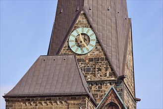 Tower clock of the Church of Our Lady in Bremen, Hanseatic City, State of Bremen, Germany, Europe