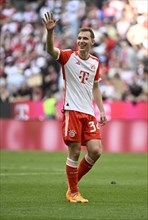 Lovro Zvonarek FC Bayern Munich FCB (34) Cheers, gestures, gesture, Allianz Arena, Munich, Bavaria,