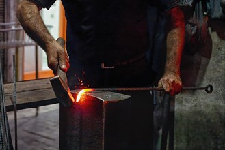 Working blacksmith, Sanliurfa bazaar, Turkey, Asia
