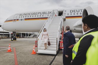 Annalena Baerbock (Buendnis 90/Die Gruenen), Federal Foreign Minister, photographed after arrival