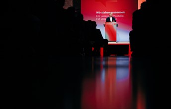 Federal Chancellor Olaf Scholz, recorded at the Social Democratic Congress of the SPD and PES with