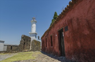 Colonia del Sacramento Lighthouse in Uruguay, important museum in the city