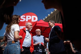 Lars Klingbeil, SPD party chairman, during his visit to the DGB rally in Chemnitz, 1 May 2024