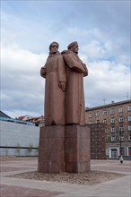 Latvian Riflemen Monument at Strelnieku laukums Square, Riga, Latvia, Europe