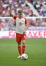 Joshua Kimmich FC Bayern Munich FCB (06) Gesture, gesture, in front of free kick, Allianz Arena,