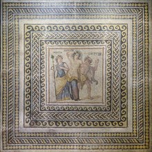 Dionysus and Telete Skyrtos mosaic, Zeugma mosaic Museum, Gaziantep, Turkey, Asia
