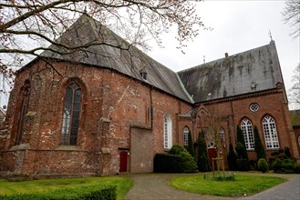 Protestant Reformed St George's Church, north-east side, in the small town of Weener, district of