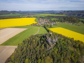 The Zirkelstein near Schoena in the Saxon district of Saechsische Schweiz-Osterzgebirge is a 384.5