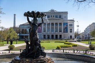 Latvian National Opera, built according to designs by architect Ludwig Bohnstedt in the