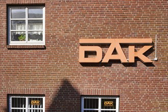 DAK-Gesundheit logo at the Husum service centre, North Friesland district, Schleswig-Holstein,