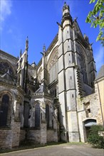 Transept, Romanesque-Gothic Saint-Julien du Mans Cathedral, Le Mans, Sarthe department, Pays de la