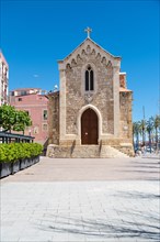 The Parroquia de San Padro church in the harbour district of el Serallo in Taragona, Spain, Europe