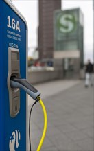Detailed photo, charging station for electric cars, Vattenfall, Berlin, Germany, Europe