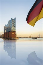 Elbe Philharmonic Hall, sunset, architects Herzog & De Meuron, Hafencity, Hamburg, Germany, Europe