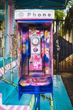 Phone booth, Kcull Boutique, 1735 SW 8th St, Little Havana, Miami, Florida, USA, North America
