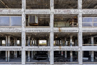 Detroit, Michigan, The abandoned Fisher Body 21 auto factory is being converted to Fisher 21 Lofts,