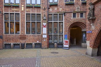 Tourist information centre in the Haus des Glockenspieles in Boettcherstrasse in Bremen, Hanseatic