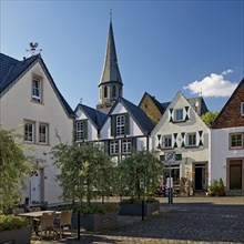 Old town of Zons with the tower of the parish church of St Martinus, Dormagen, Lower Rhine, North
