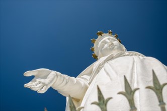 Bottom view of the sculpture of Our Lady of Harissa, Lebanon, Asia