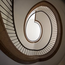 View of the town hall steps, interior view, Neuss, Lower Rhine, North Rhine-Westphalia, Germany,