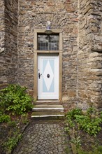 Entrance to the sacristy of St George's Church in the old town of Hattingen, Ennepe-Ruhr district,