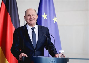 Olaf Scholz, Federal Chancellor, recorded during press conference in Berlin, 29 April 2024