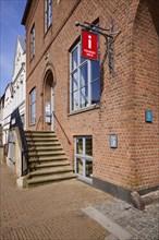 Tourist information office in the old town hall in the centre of Husum, North Friesland district,