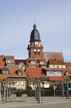 Town view with St. Mary's Church, Waren, Mueritz, Mecklenburg Lake District, Mecklenburg,