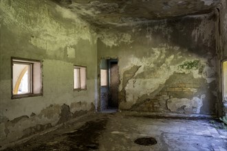 Ruins in the ghost town of Eleousa, Lost Place, Rhodes, Dodecanese, Greek island, Greece, Europe